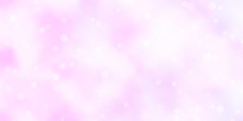 Light Purple vector background with small and big stars.