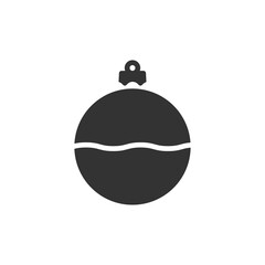 Christmas ball icon isolated on white background. Christmas bauble symbol modern, simple, vector, icon for website design, mobile app, ui. Vector Illustration