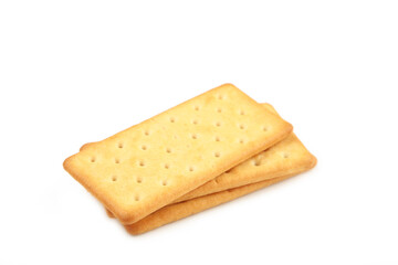 Cracker isolated on white background. Top view