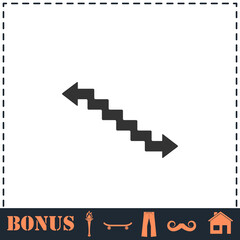 Stairs icon flat