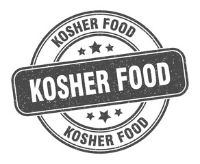 Obraz premium kosher food stamp. kosher food label. round grunge sign