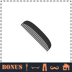 Comb icon flat