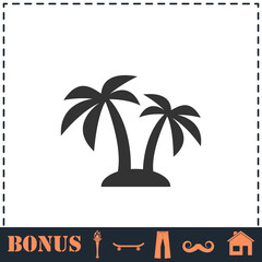Palms icon flat