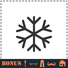 Snowflake icon flat
