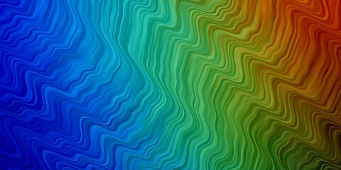 Obraz premium Dark Multicolor vector background with curves.