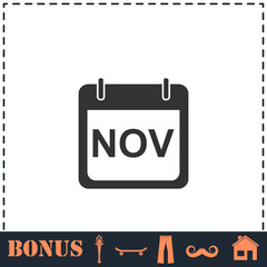 Calendar icon flat