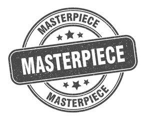 masterpiece stamp. masterpiece label. round grunge sign