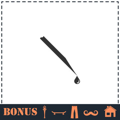 Hypodermic icon flat