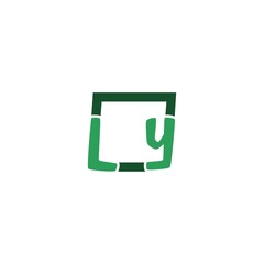 Initial LY letter Logo Design isolated on white background