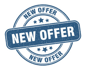 new offer stamp. new offer label. round grunge sign