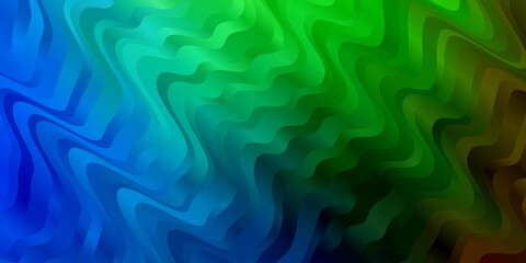 Dark Multicolor vector background with lines.