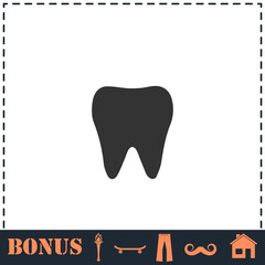 Tooth icon flat