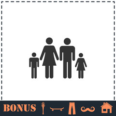 Family icon flat