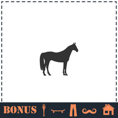 Horse icon flat