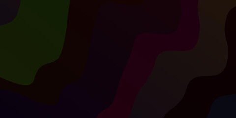 Dark Red vector background with bent lines.