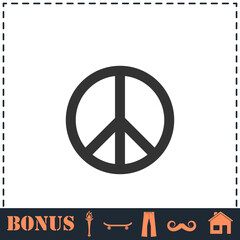 Hippie Peace icon flat
