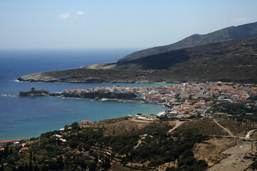 Fototapeta na wymiar View of Andros town, Andros island, Cyclades, Greece