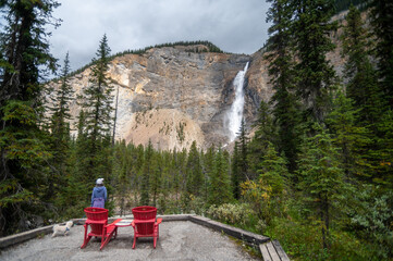 Beautiful Takakkaw falls in Canada