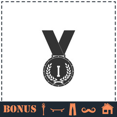 Medal icon flat