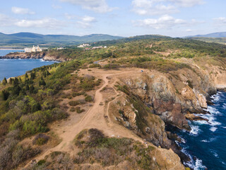 Aerial view of Cape Agalina near resort of Dyuni, Bulgaria