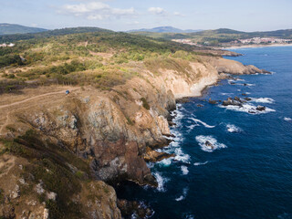 Aerial view of Cape Agalina near resort of Dyuni, Bulgaria