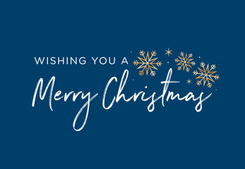 Naklejka na ściany i meble Wishing You A Merry Christmas, Christmas Greeting Card Vector Illustration Background