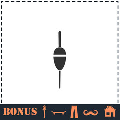 Fishing float icon flat