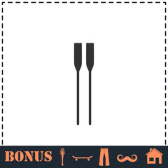 Paddle icon flat
