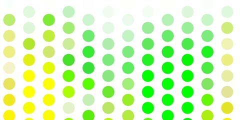 Light green, yellow vector texture with disks.
