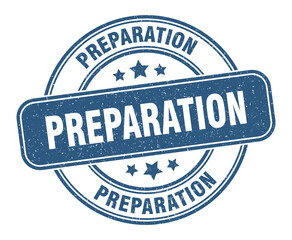 preparation stamp. preparation label. round grunge sign