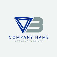 initial VB BV Logo Design.  