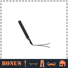 Incision surgery icon flat