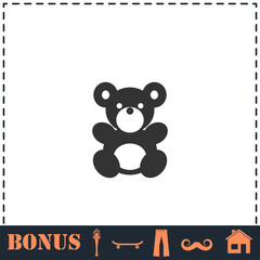 Teddy Bear icon flat