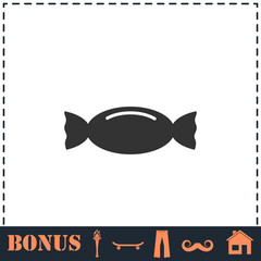 Candy icon flat