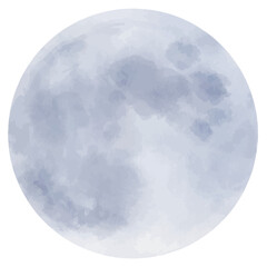 シンプルな月のイラスト　満月　お月見
