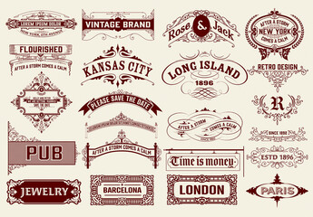 Set of 22 Vintage Logos and Badges 