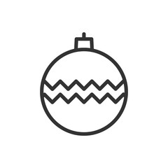 Christmas ball icon isolated on white background. Christmas bauble symbol modern, simple, vector, icon for website design, mobile app, ui. Vector Illustration