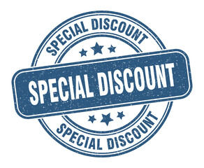 special discount stamp. special discount label. round grunge sign