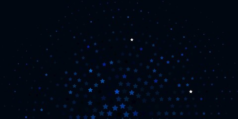 Light BLUE vector template with neon stars.