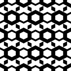 Fototapeta premium Polygons background. Seamless pattern.Ethnic backdrop. Simple shapes wallpaper.Hexagons, figures, rhombuses ornament. Digital paper, web designing, textile print.