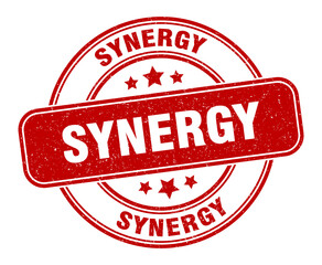 synergy stamp. synergy label. round grunge sign