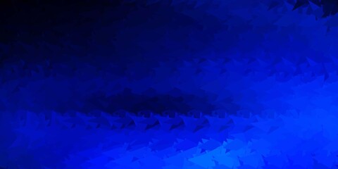 Dark blue vector triangle mosaic pattern.