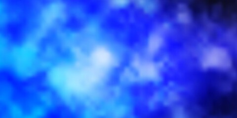 Light Purple vector pattern with clouds.