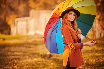 bright rainbow umbrella