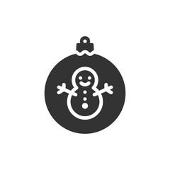 Christmas ball icon isolated on white background. Christmas bauble symbol modern, simple, vector, icon for website design, mobile app, ui. Vector Illustration