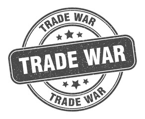 trade war stamp. trade war label. round grunge sign