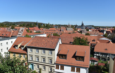 Fototapeta na wymiar Dächer der Altstadt von Quedlinburg