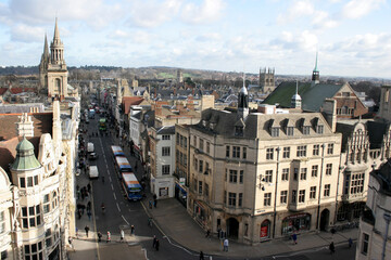 Views from Carfax Tower in Oxford, UK