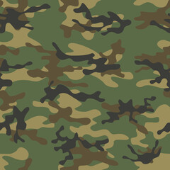 Fototapeta premium Camouflage classic vector pattern army texture. Ornament