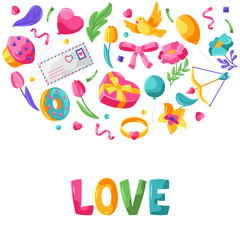 Happy Valentine Day greeting card.